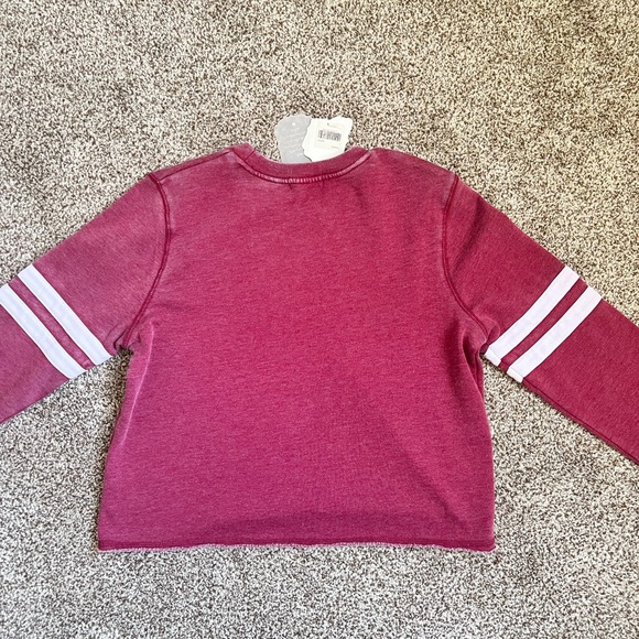 Altar'd State Pink Crew Neck Sweater with Football Design NWT - Picture 3 of 5
